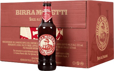 Cartone Birra Moretti Rossa da 33 cl