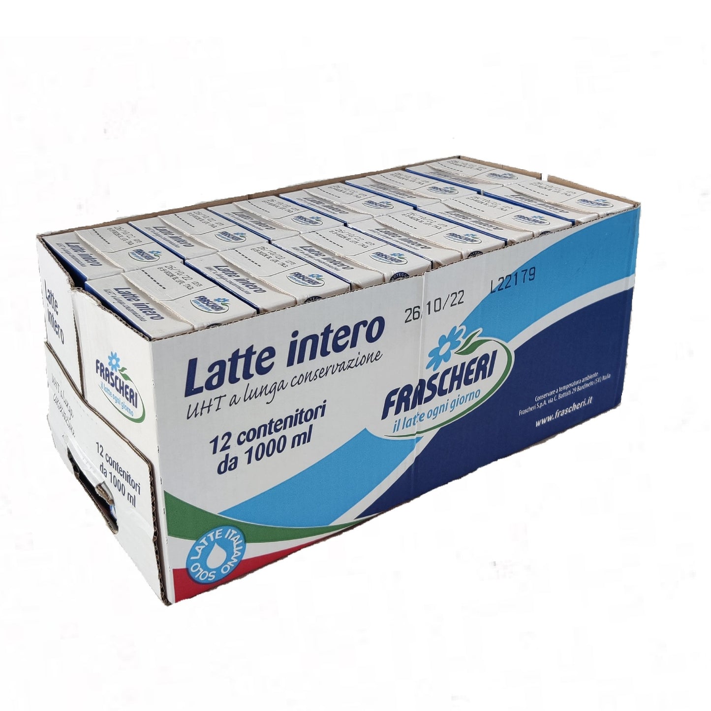 Cartone 12 confezioni latte intero frascheri