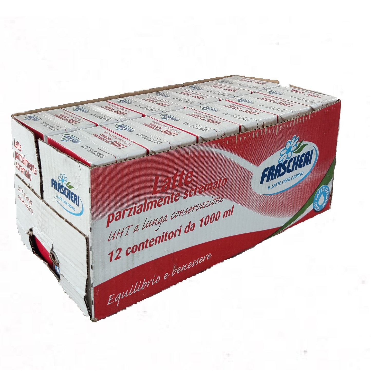 Latte Frascheri Parzialmente Scremato - 12 x 1,0 lt