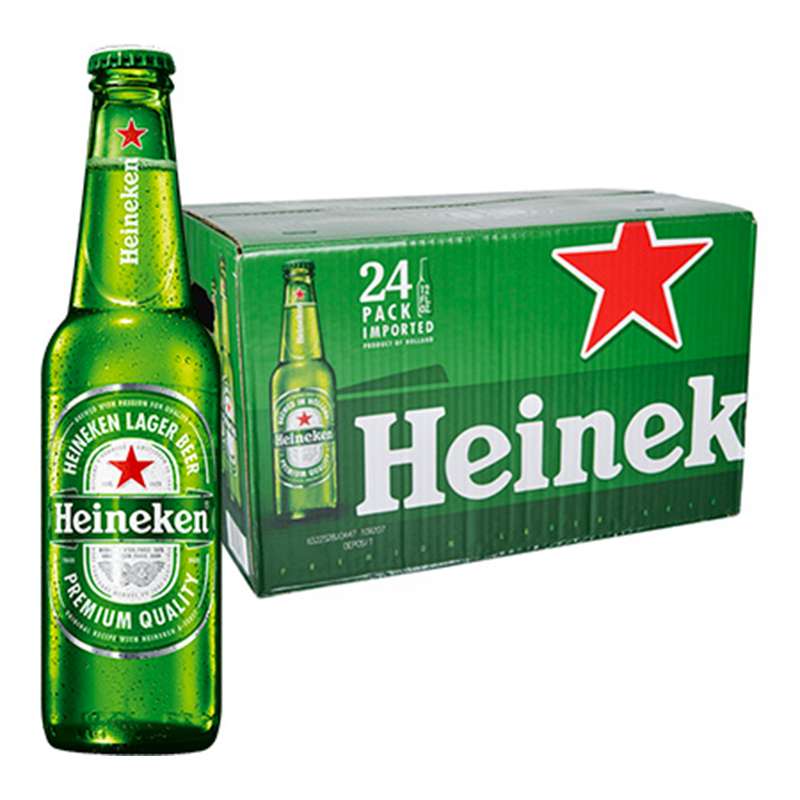 Cartone birra Heineken da 33 cl