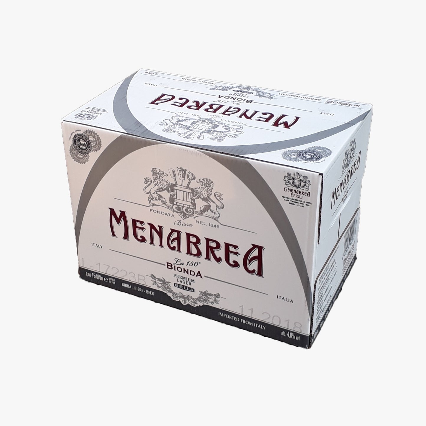 Cartone Birra Menabrea 66 cl